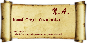 Neményi Amaranta névjegykártya